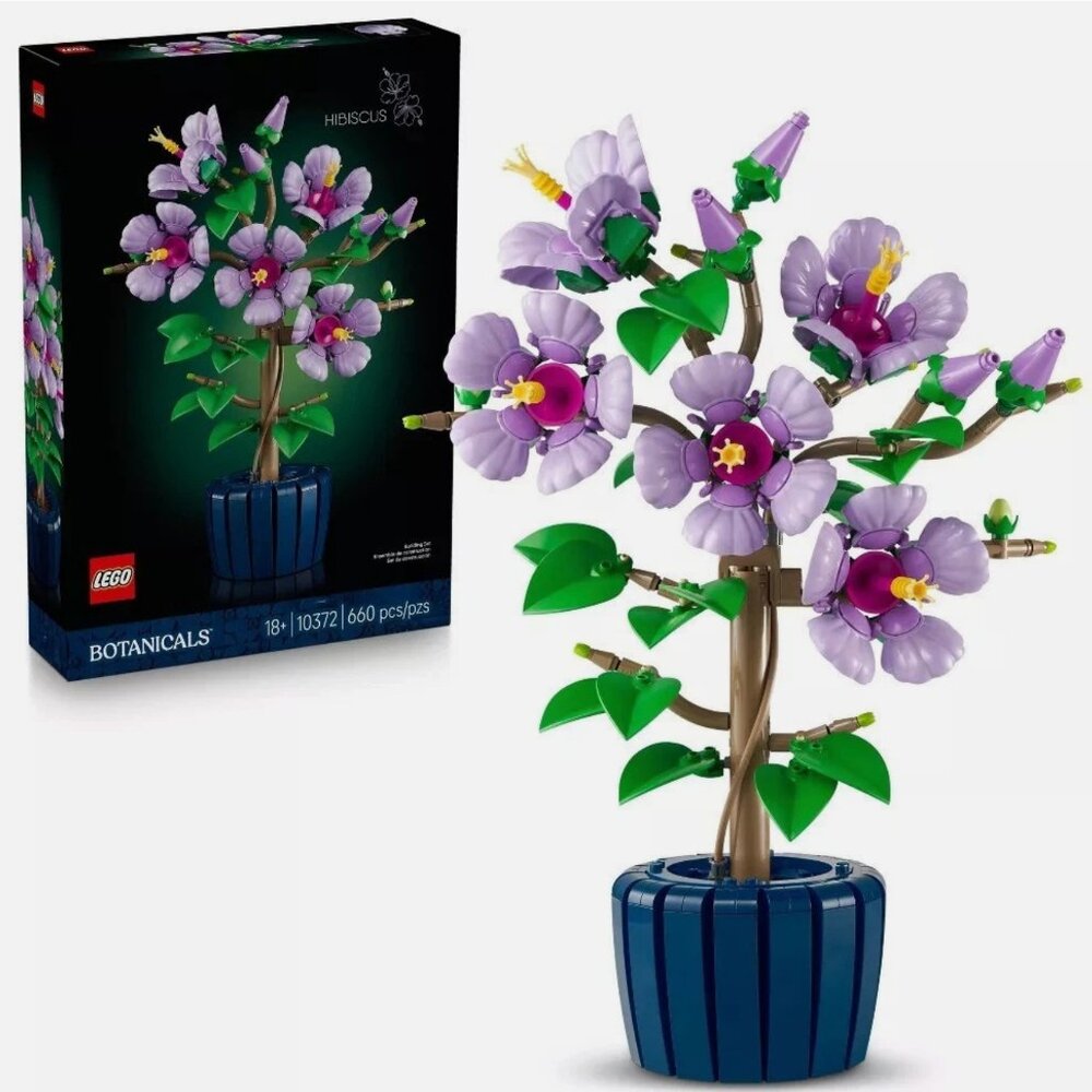 New Sealed LEGO Botanicals 10372 Hibiscus Building Kit 660 pcs
